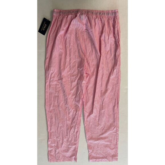 Polo Ralph Lauren Mens Sz Large Pink/White Sleep Pony Cotton Lounge Pants - Picture 4 of 8